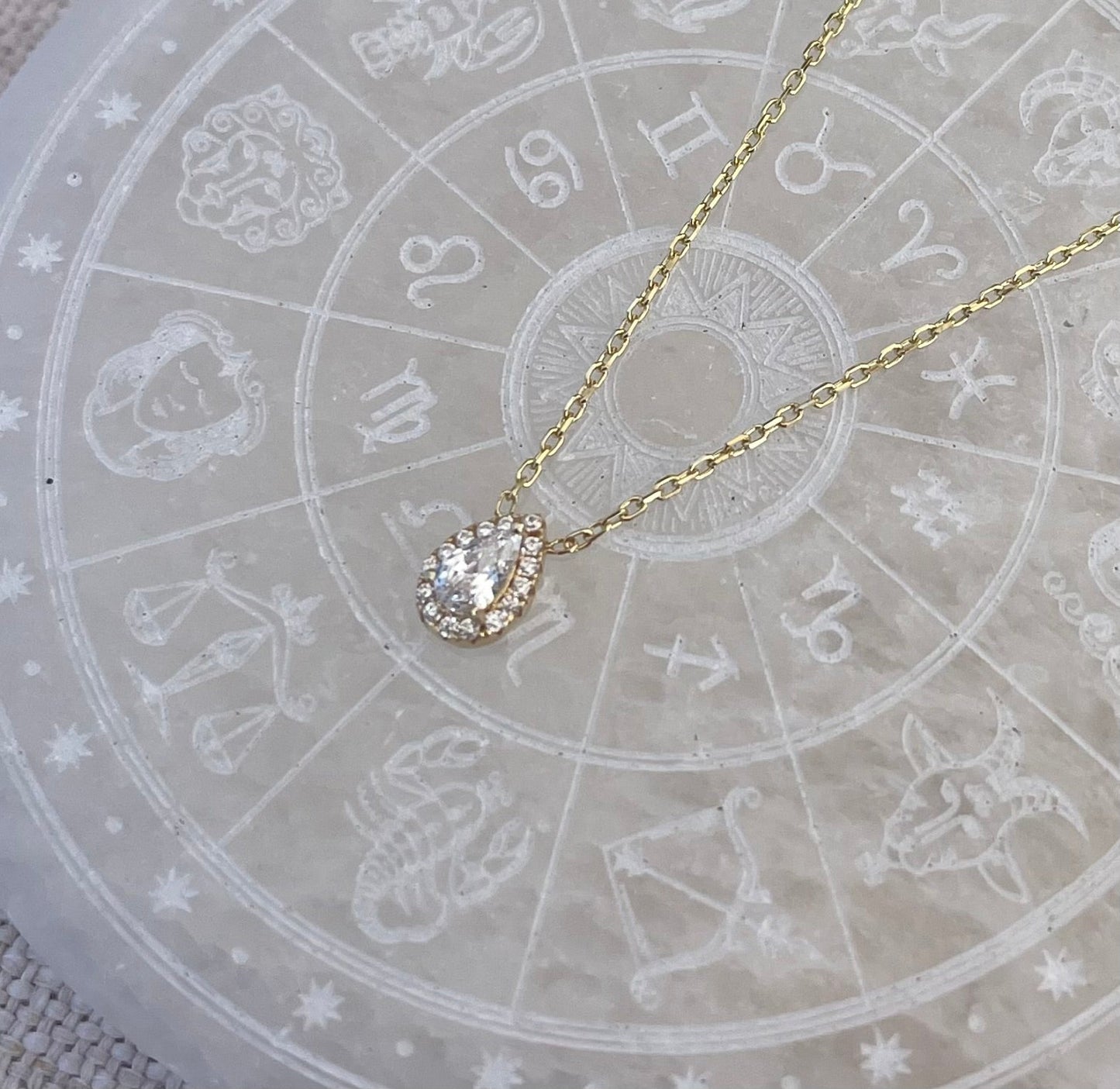 Teardrop Necklace - Sterling Silver and 18k Gold Plated