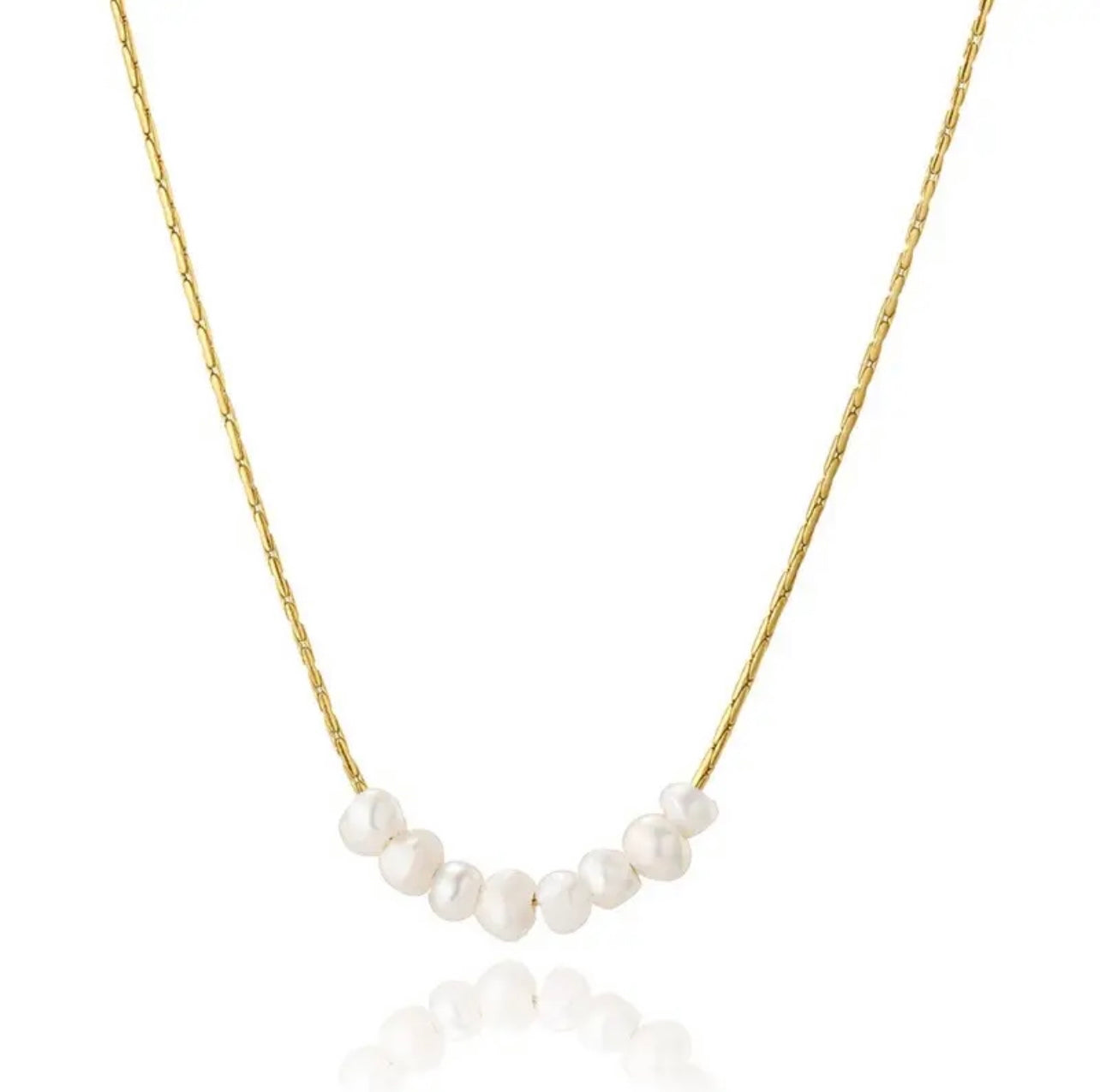 Tiny Pearls Choker Necklace - Gold