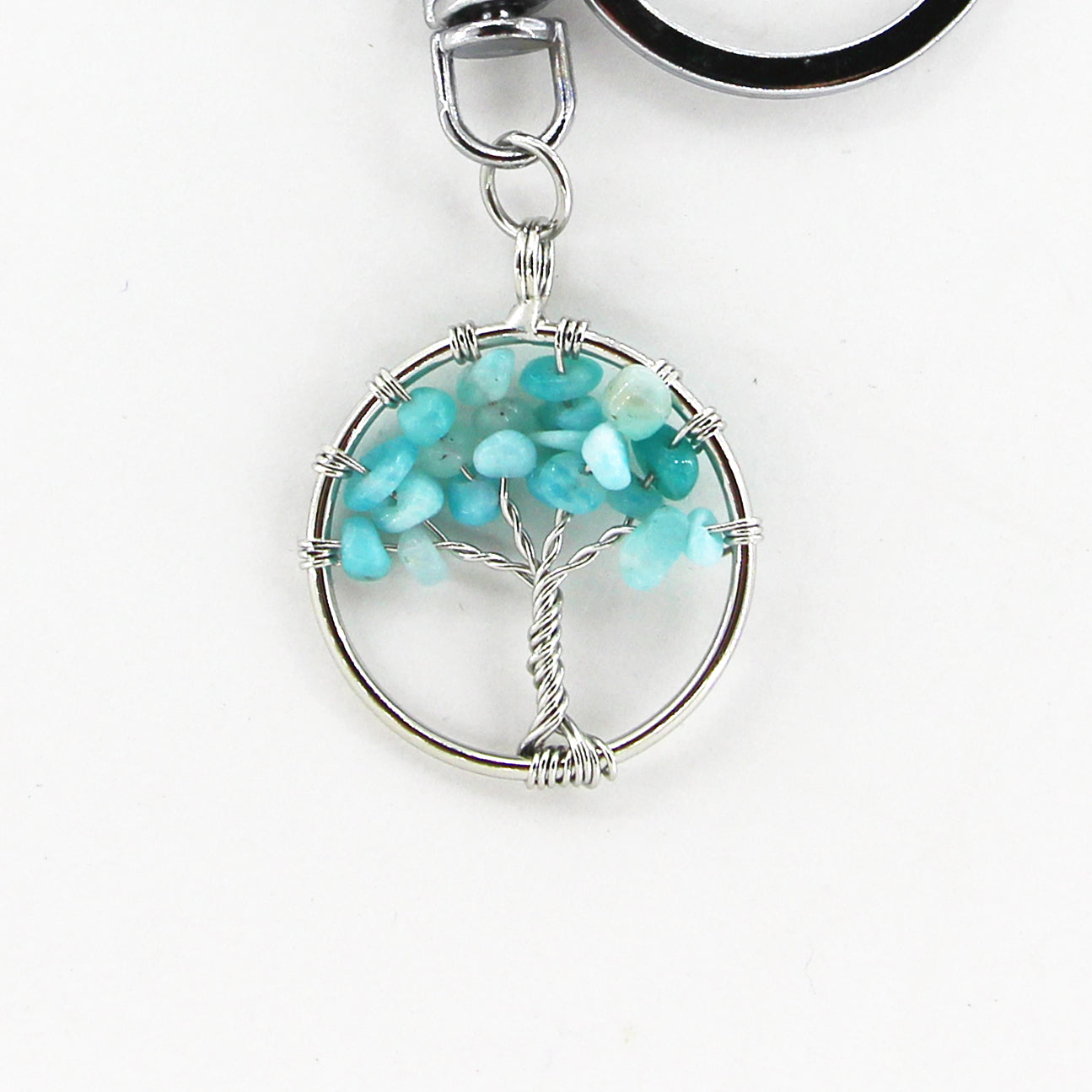 Tree with Amazonite Keychain