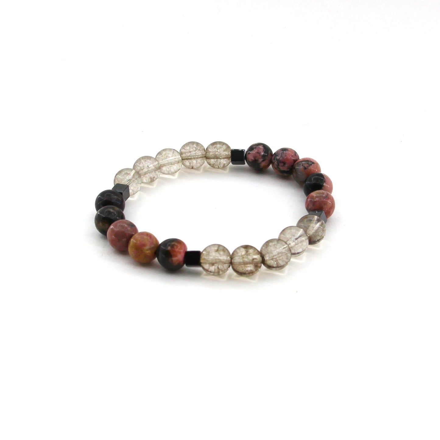 Compassion - Rhodonite, Smoky Quartz, Hematite - Gemstone Bracelet