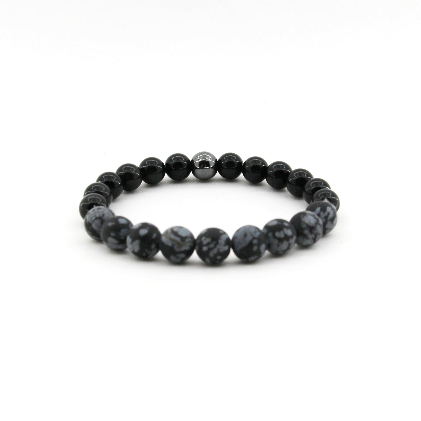 Grounding - Snowflake Obsidian, Hematite - Gemstone Bracelet