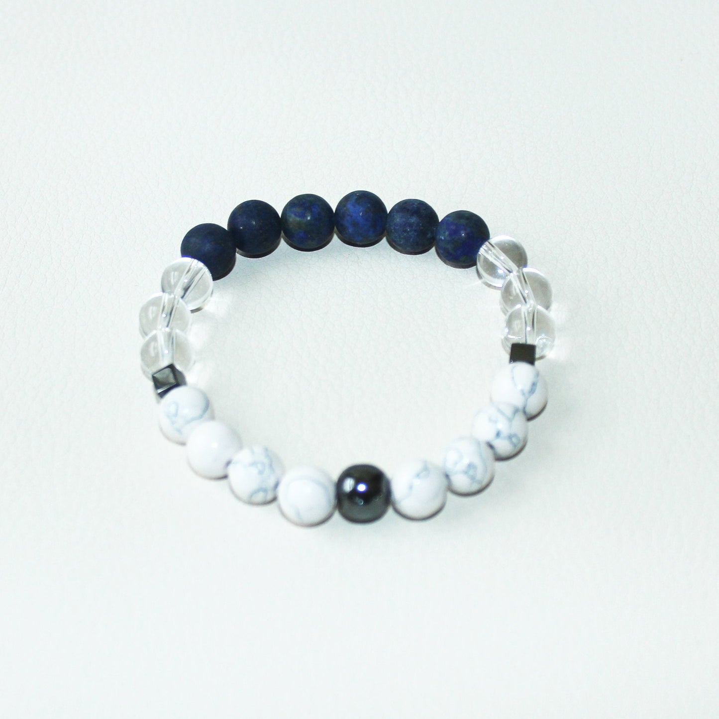 Anti-Anxiety - Lapis Lazuli, Howlite, Clear Quartz, Hematite - Gemstone Bracelet
