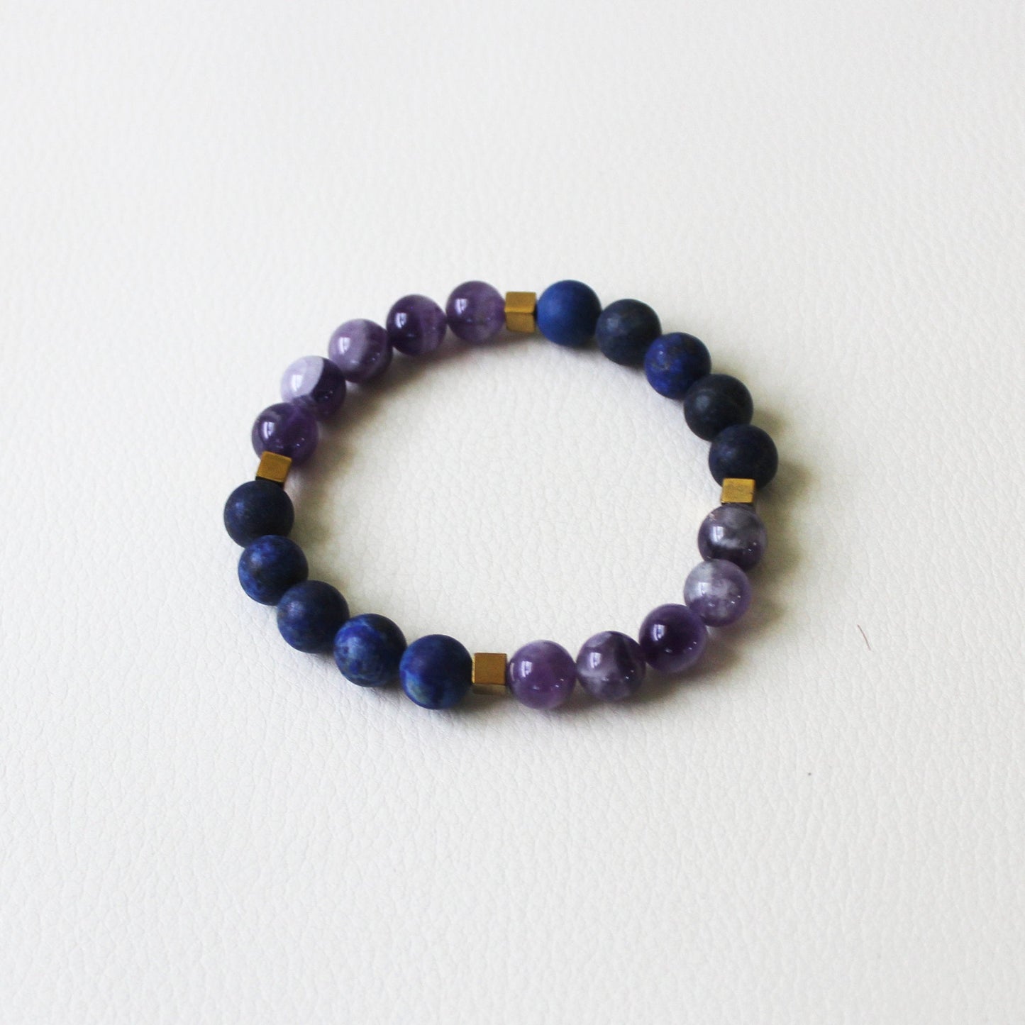 Psychic Protection - Lapis Lazuli, Amethyst, Hematite - Gemstone Bracelet
