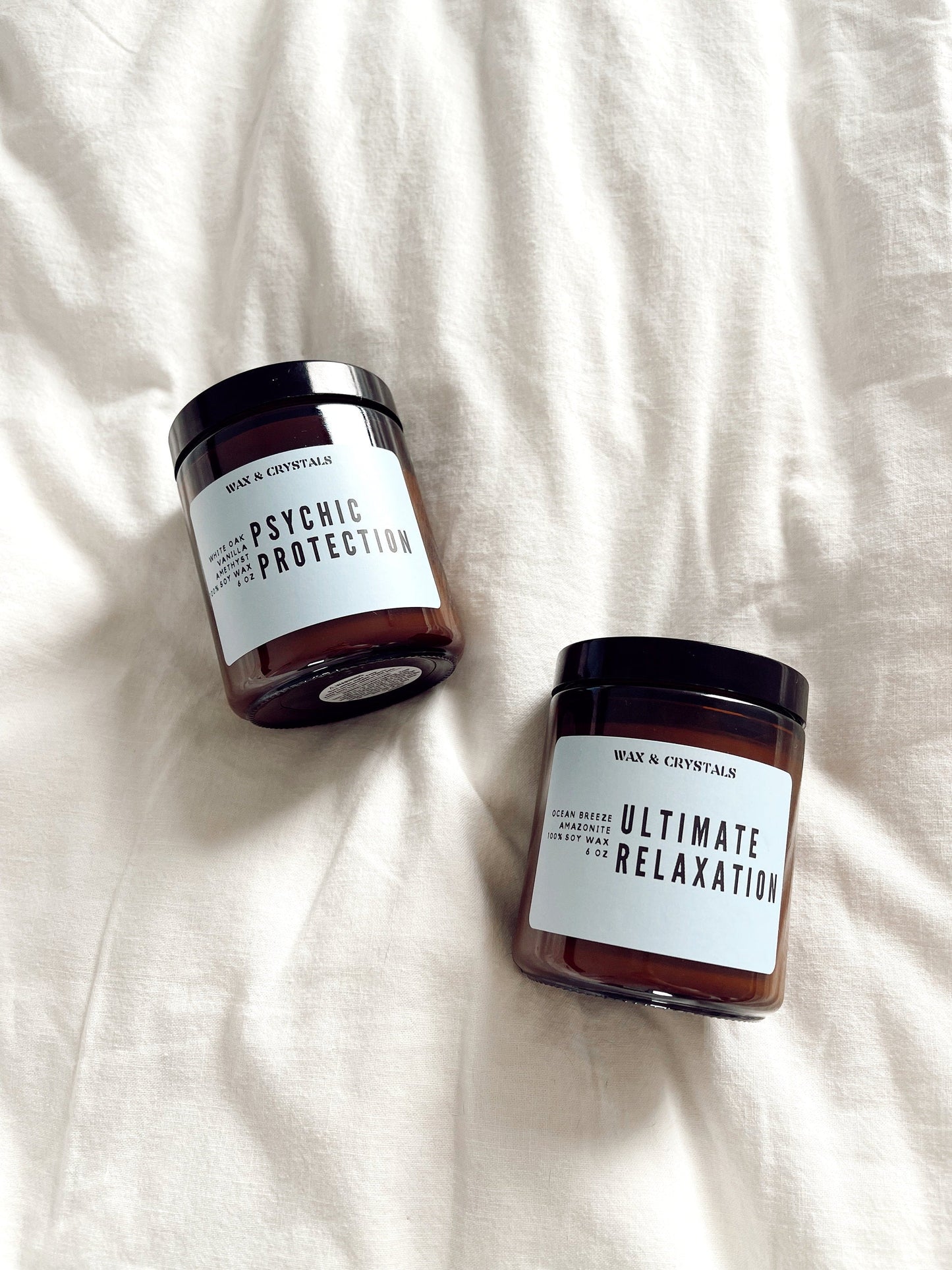 White Oak & Vanilla Scented Psychic Protection Candle