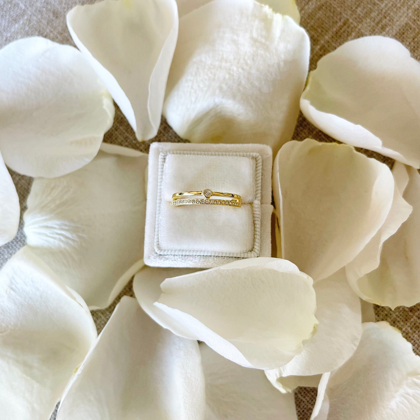 Double Band Ring in Gold - 925 Sterling Silver