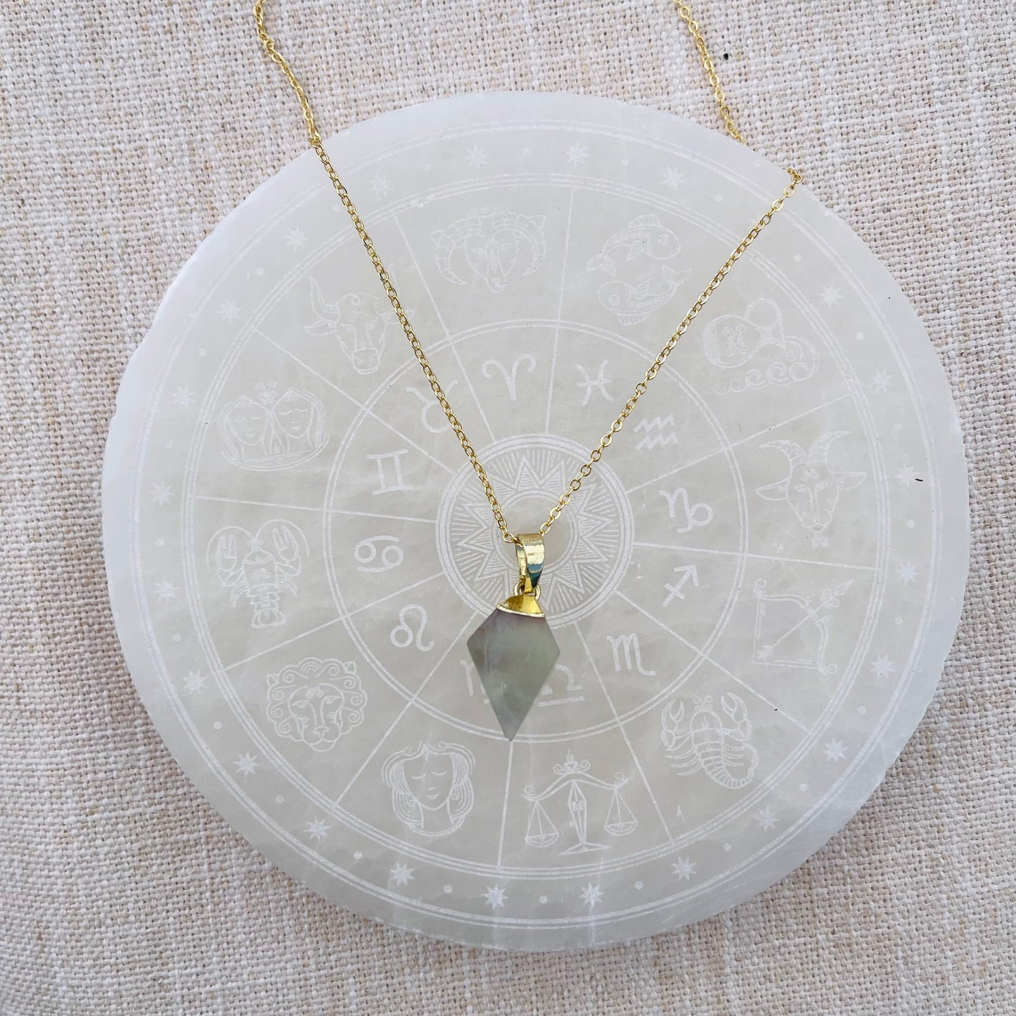 Fluorite Necklace - Gold