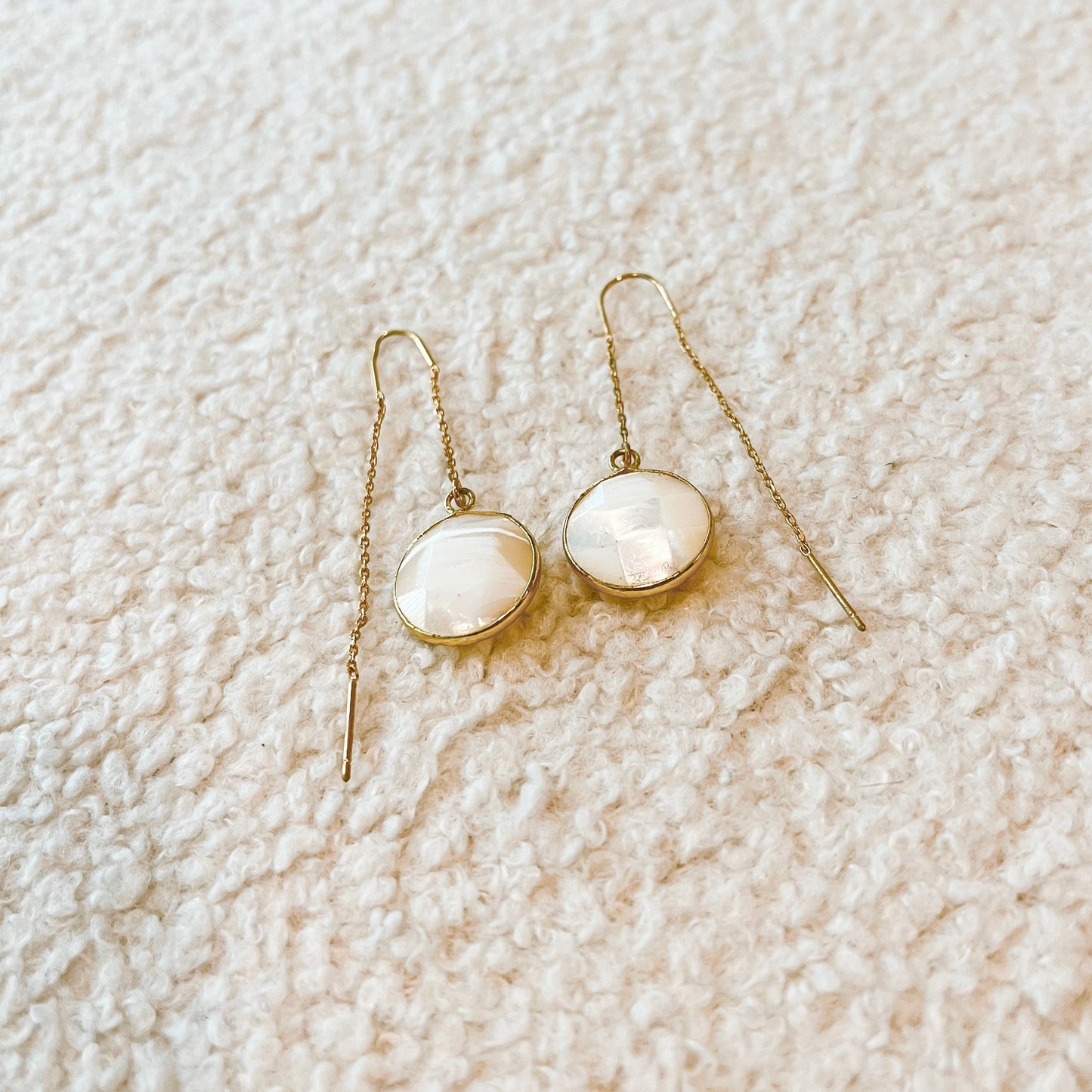 Fresh Water Pearl Drop Earrings - Gold