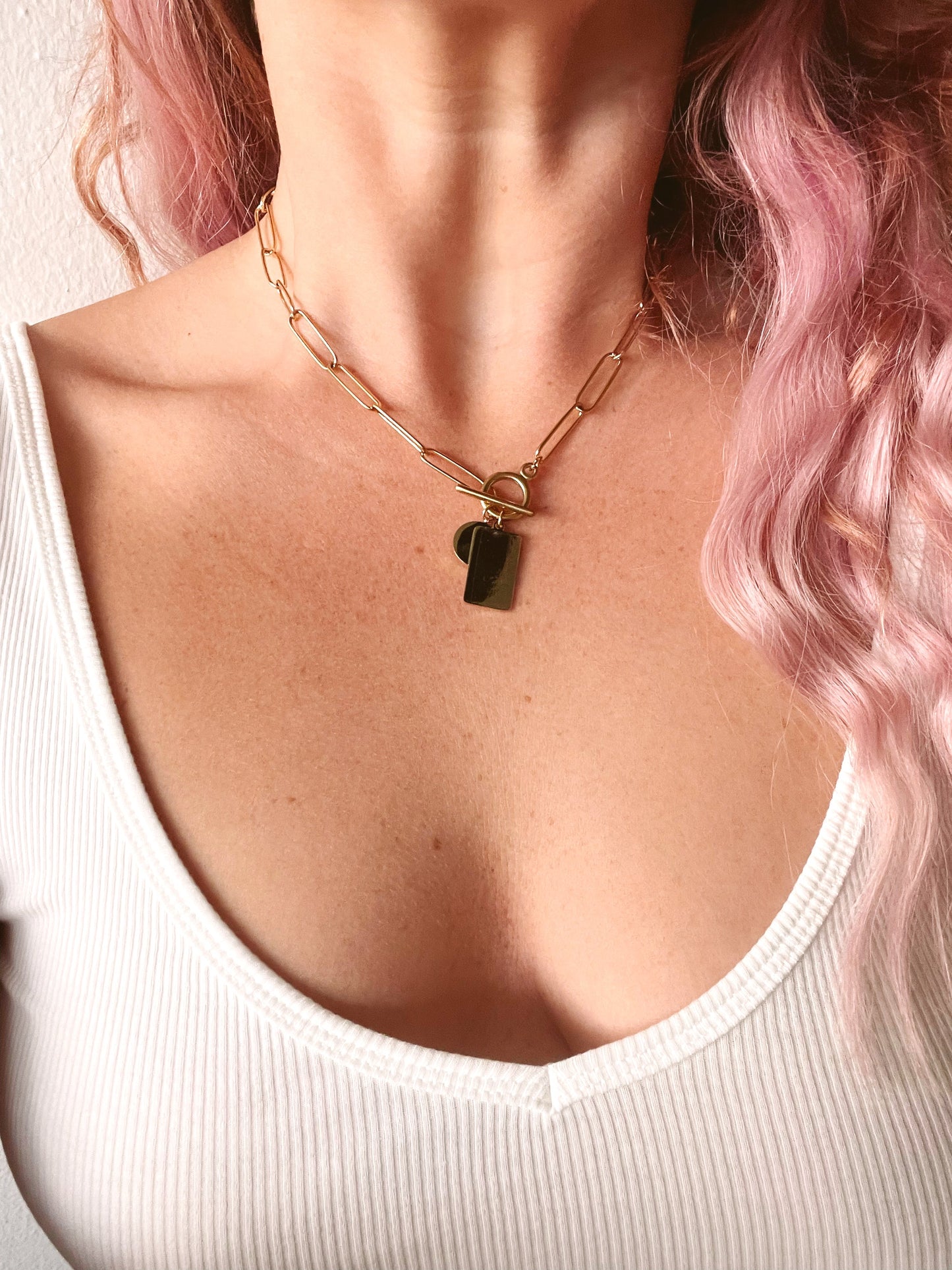 Chunky Link Chain Necklace - Gold