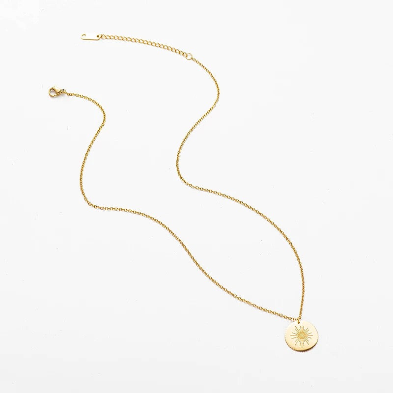 The Sun Coin Necklace - Gold