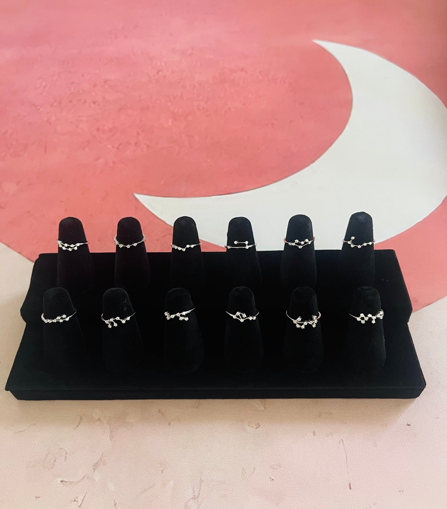 Adjustable Constellation Knuckle / Pinky Rings - 925 Sterling Silver - Zodiac Collection