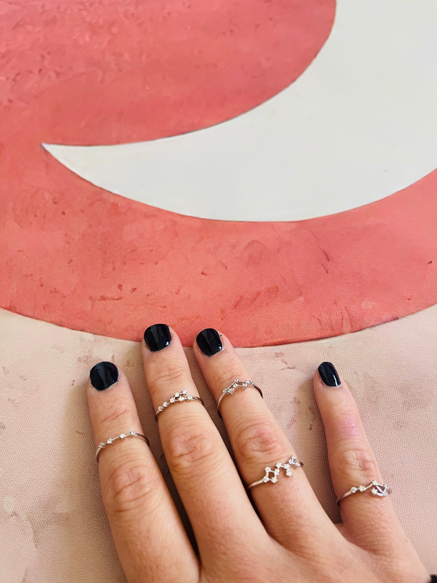 Adjustable Constellation Knuckle / Pinky Rings - 925 Sterling Silver - Zodiac Collection