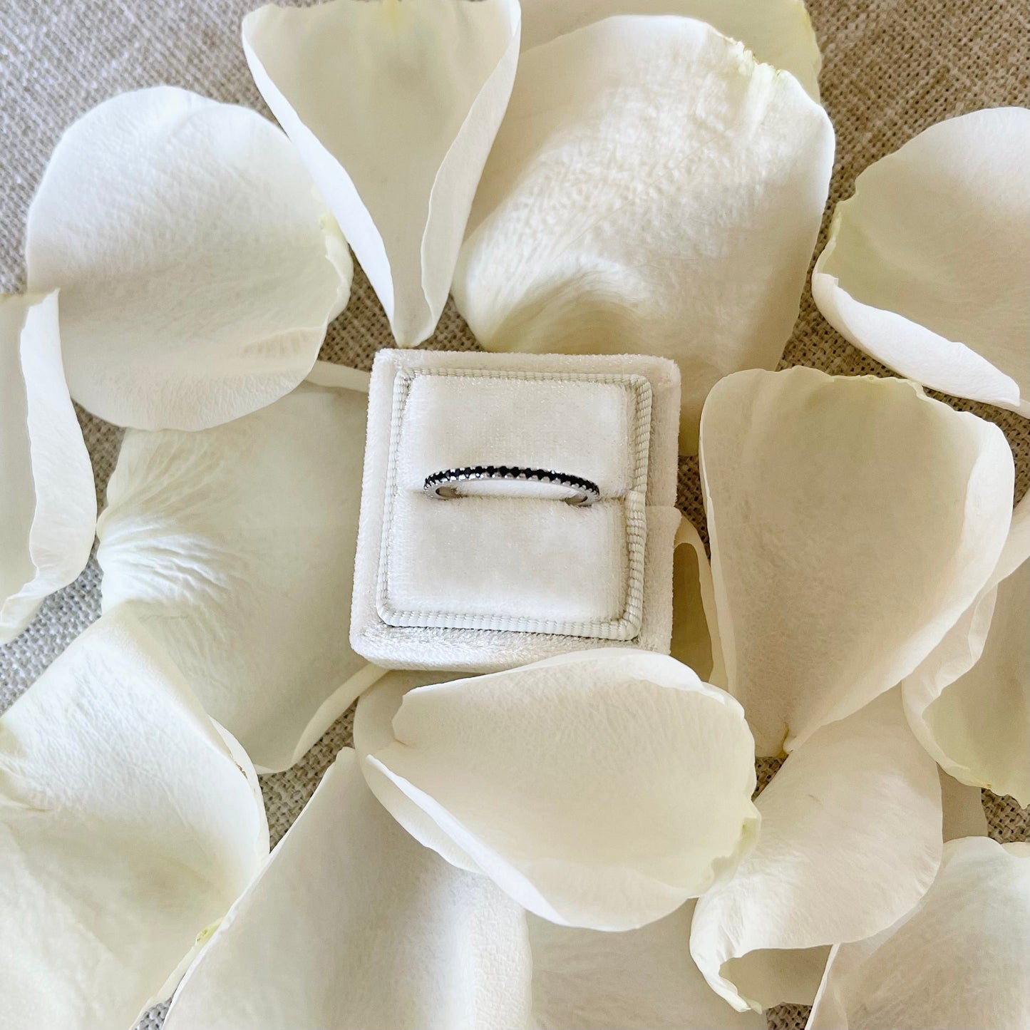 Onyx Band Ring - 925 Sterling Silver