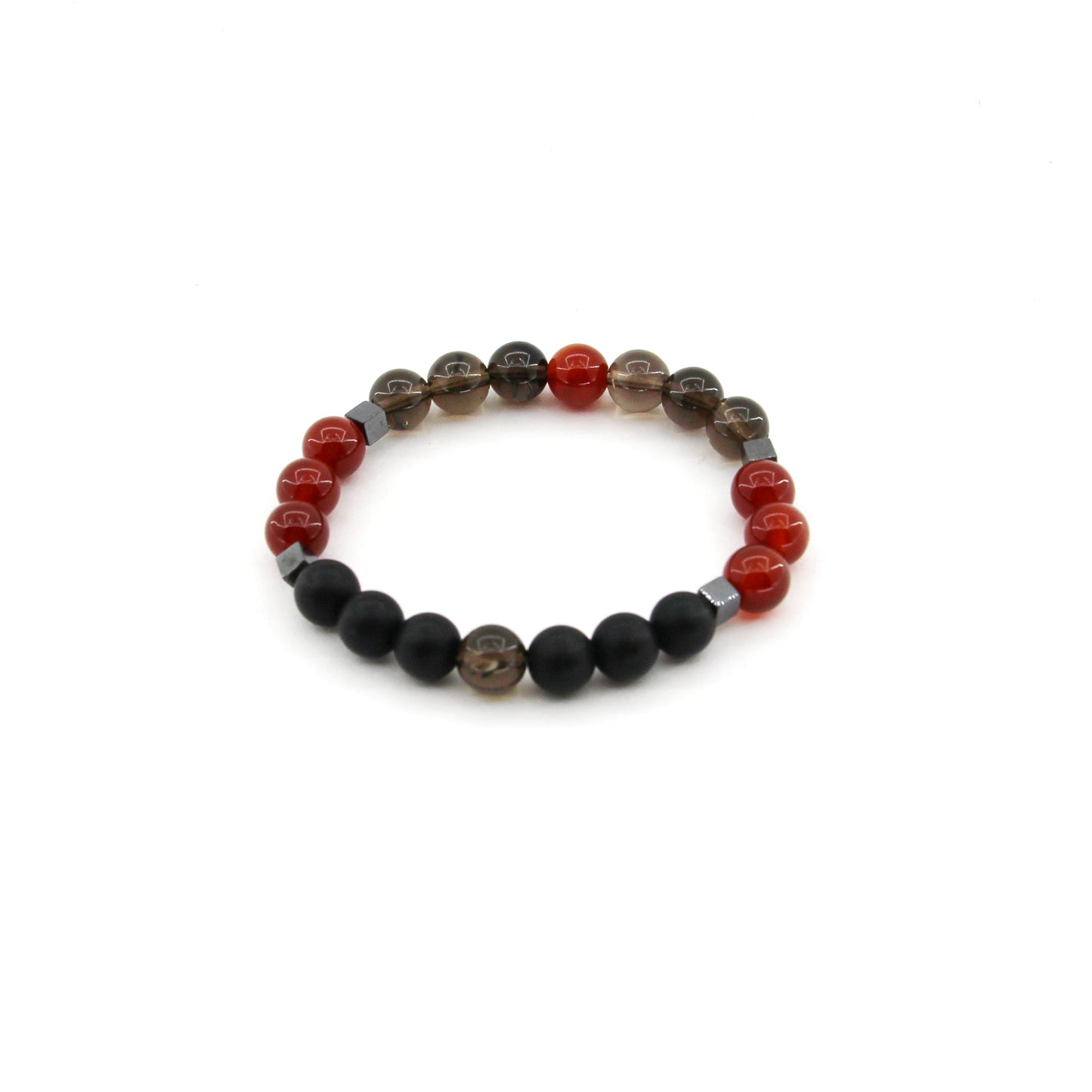 Boost Your Sexual Energy - Smoky Quartz, Carnelian, Obsidian, Hematite - Gemstone Bracelet