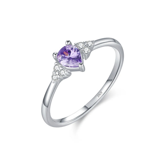 Amethyst Teardrop Ring