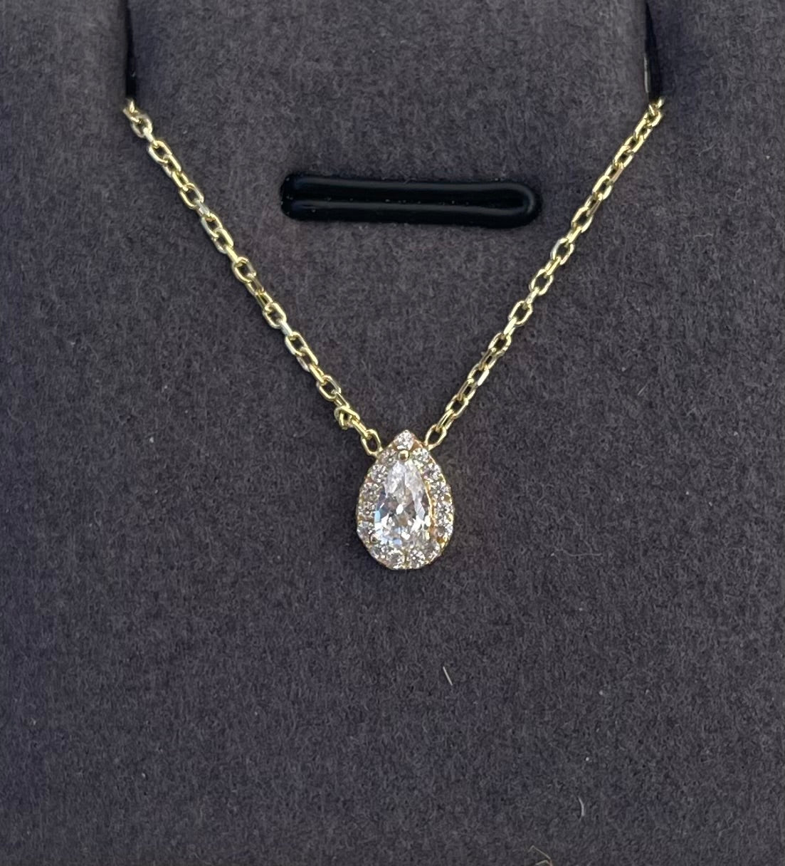 Teardrop Necklace - Sterling Silver and 18k Gold Plated