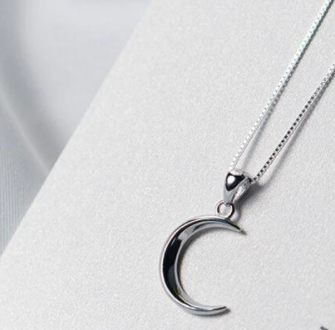 Moon Necklace - 925 Sterling Silver