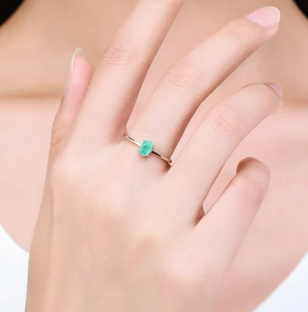 Aquamarine Oval Ring