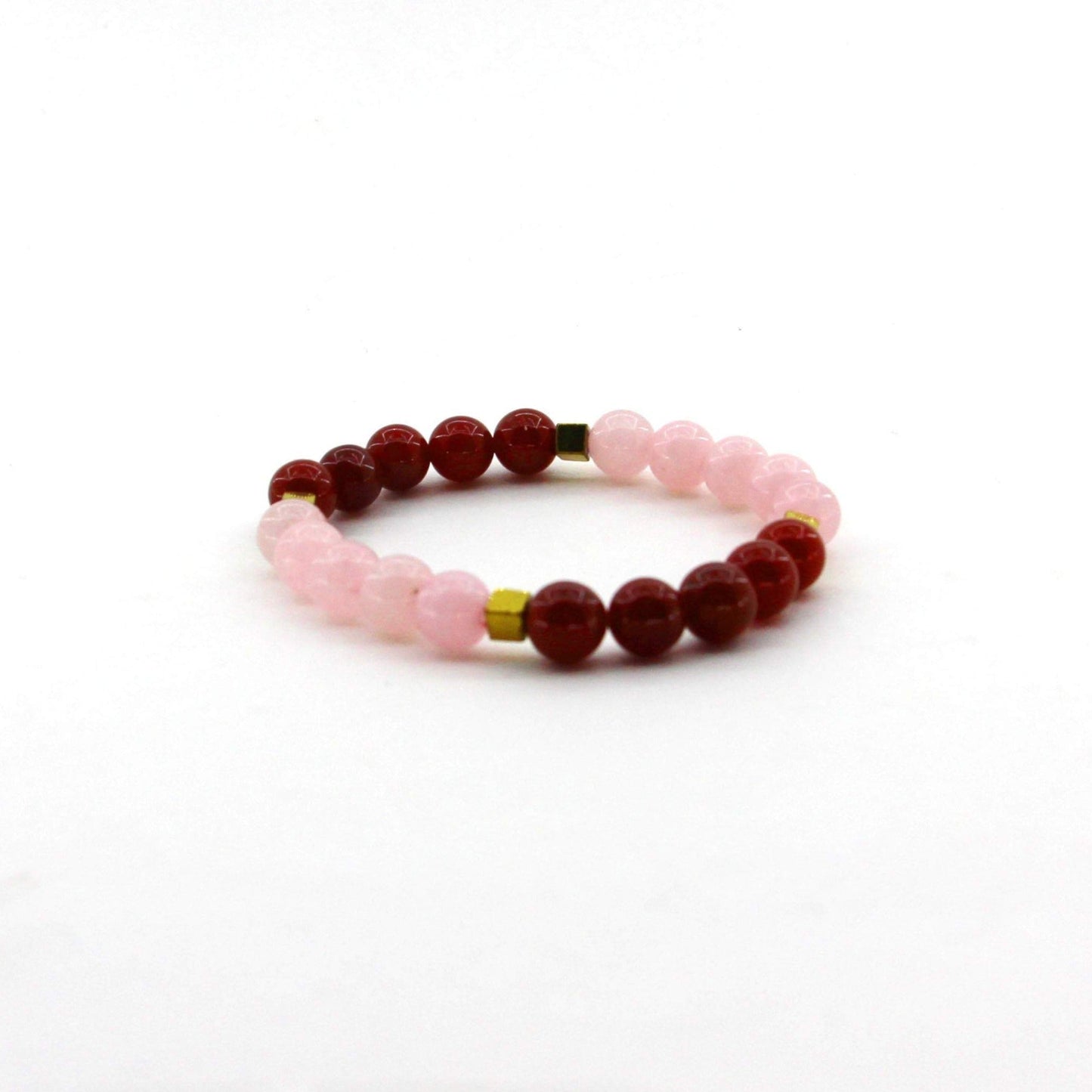 Fertility - Rose Quartz, Carnelian, Hematite - Gemstone Bracelet