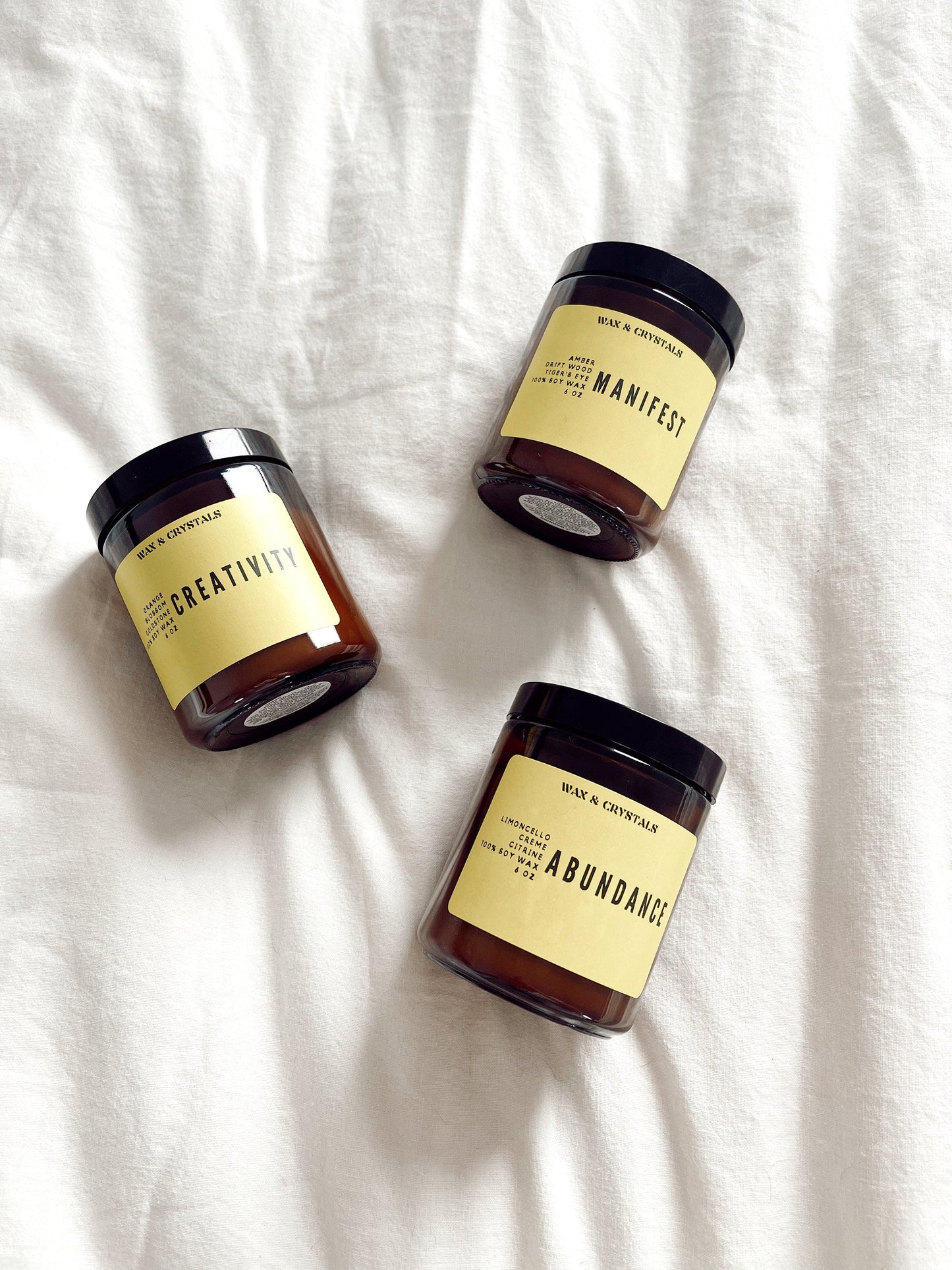 Amber and Driftwood Scented Manifest Candle