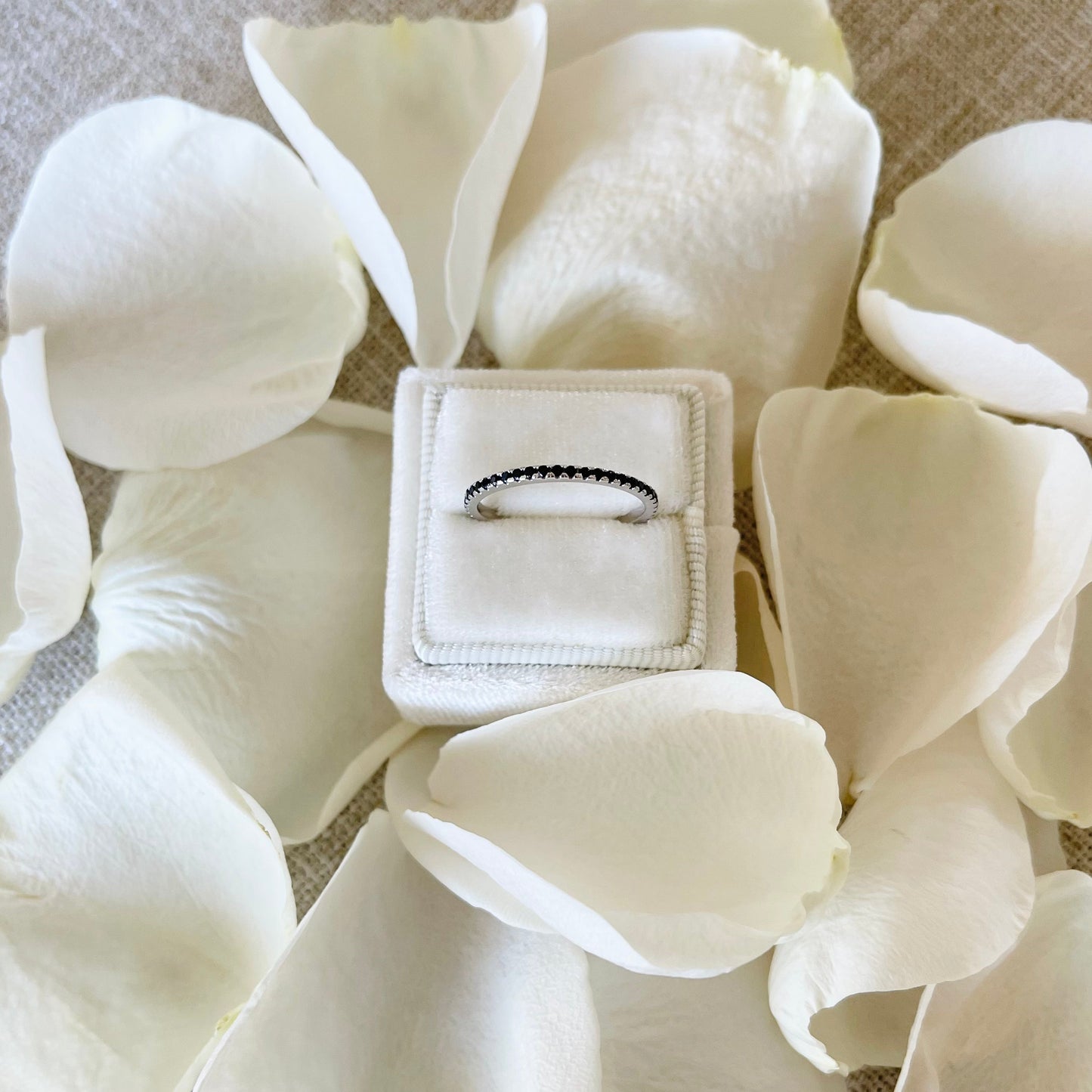 Onyx Band Ring - 925 Sterling Silver