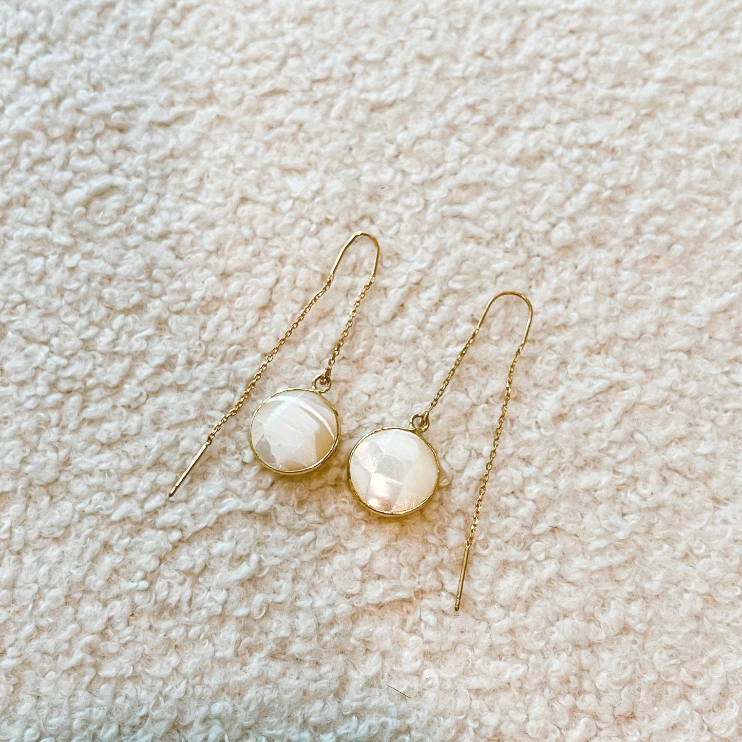 Fresh Water Pearl Drop Earrings - Gold