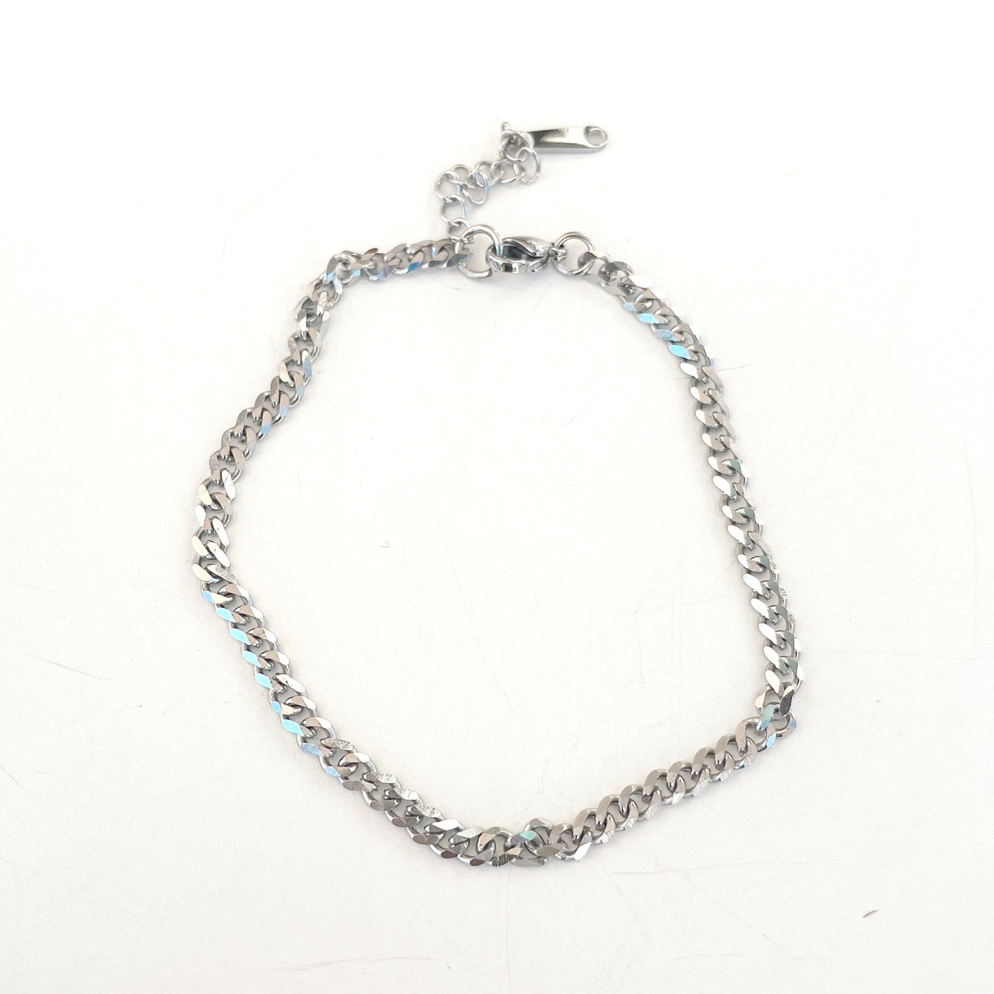 Simple Chain Anklet in Silver - Stainless Steel