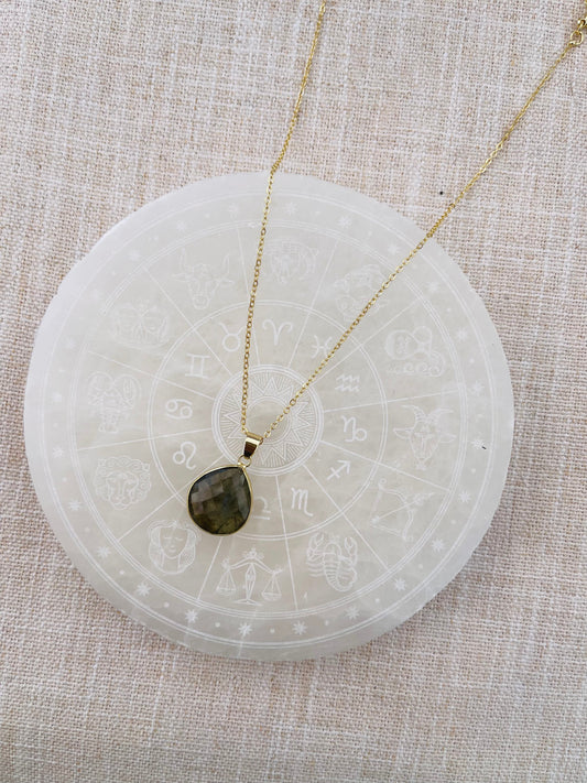 Labradorite Necklace - Gold