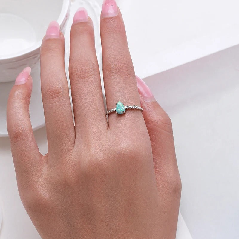 Teardrop Opal Ring